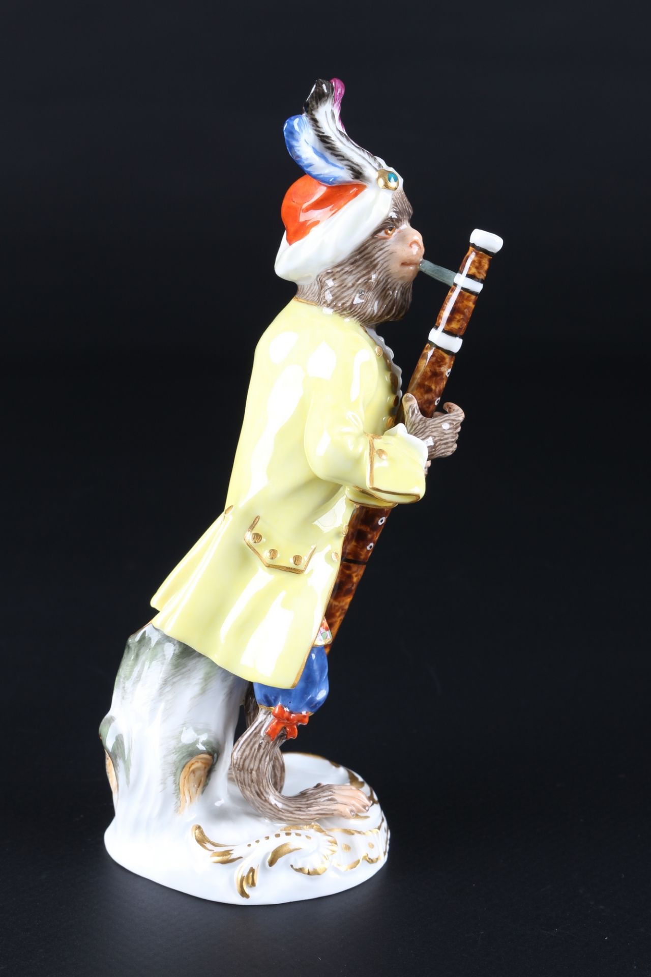 Meissen Affenkapelle Fagottspieler, bassoon player monkey chapel, - Image 4 of 5