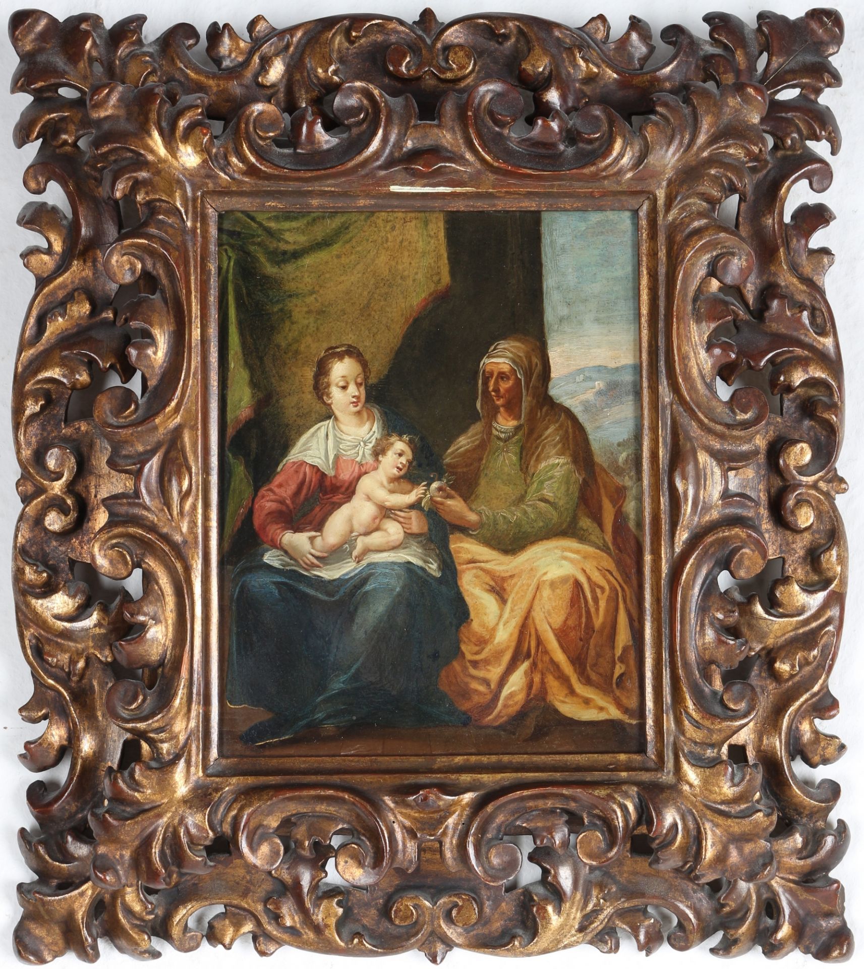 Altmeister 18. Jh Madonna mit Christuskind und Heiliger Anna, Holy Mary with Christ and Holy Anna,