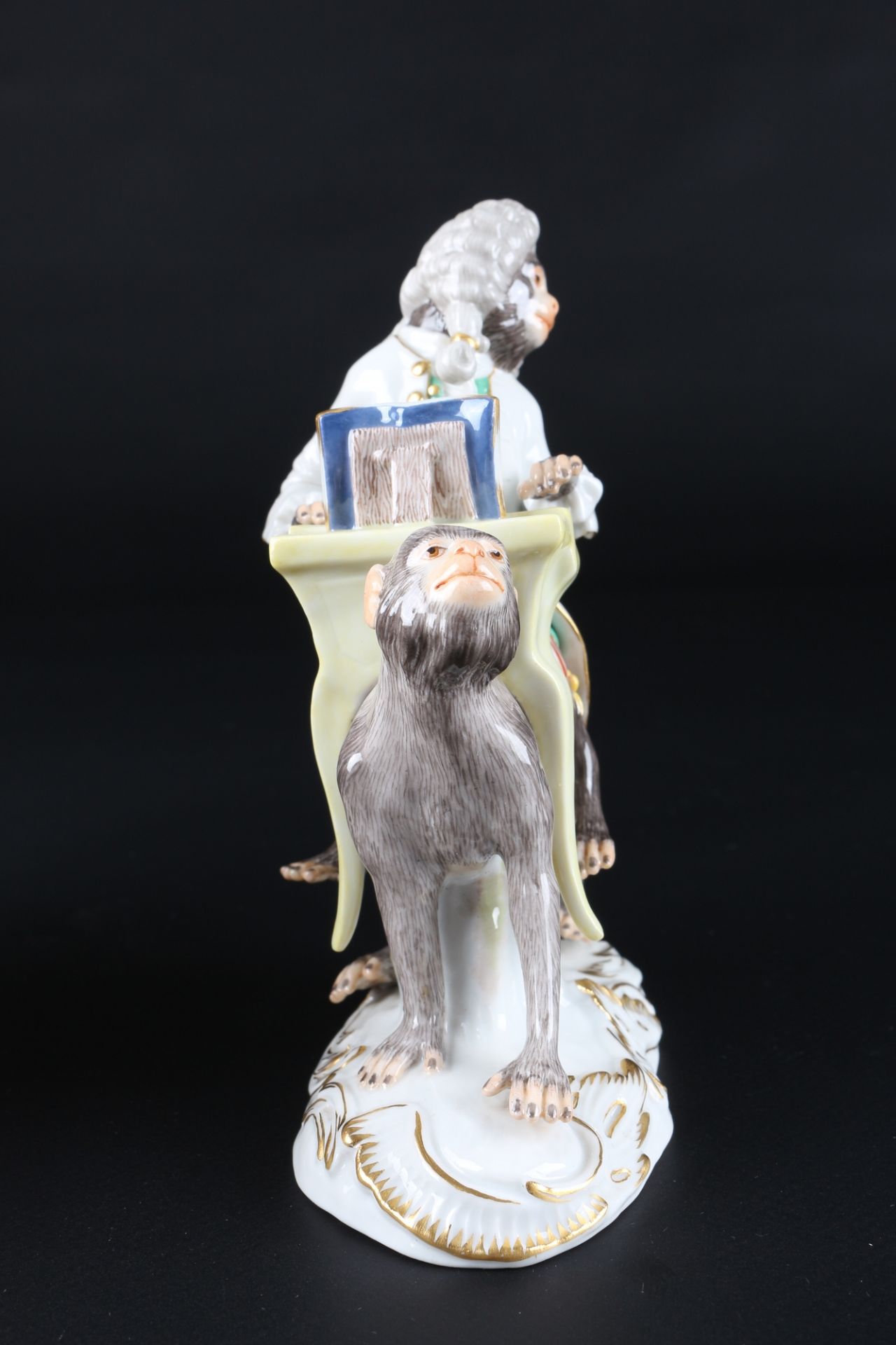 Meissen Affenkapelle Klavierspieler, piano player monkey chapel, - Image 4 of 5