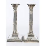 925 Silber Paar große Kerzenständer Edward Hutton , sterling silver candlesticks,