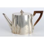 800 Silber Teekanne Antal Bachruch Ungarn 1918-1937, hungarian silver tea pot,