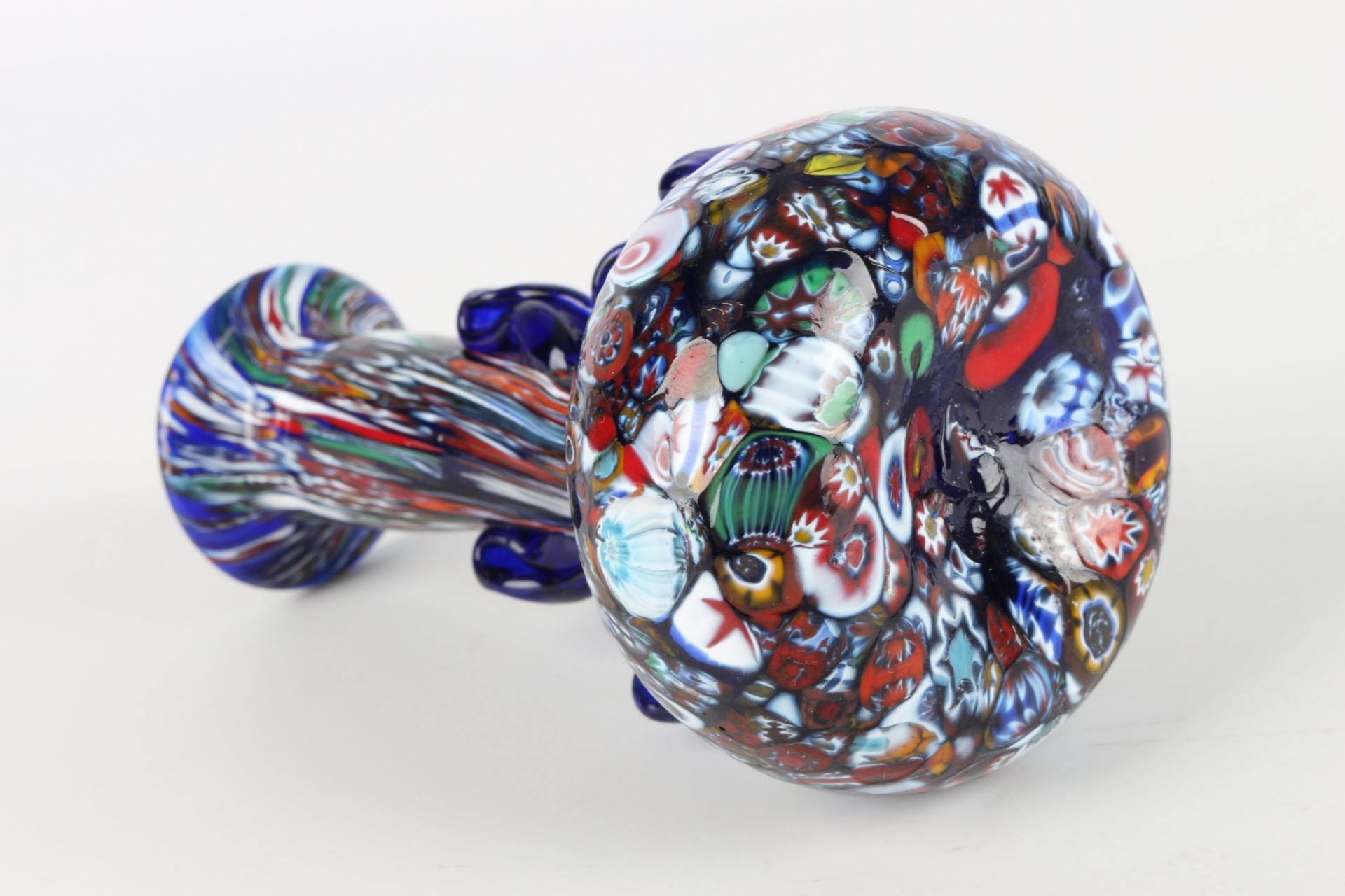 Murano Fratelli Toso Millefiori Vase, italian glass vase, - Image 4 of 4