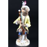 Meissen Affenkapelle Fagottspieler, bassoon player monkey chapel,