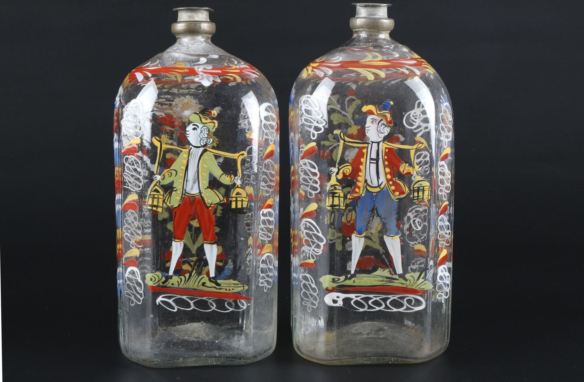 2 Schnapsflasche 18. Jahrhundert, screw-cap bottle 18th century,