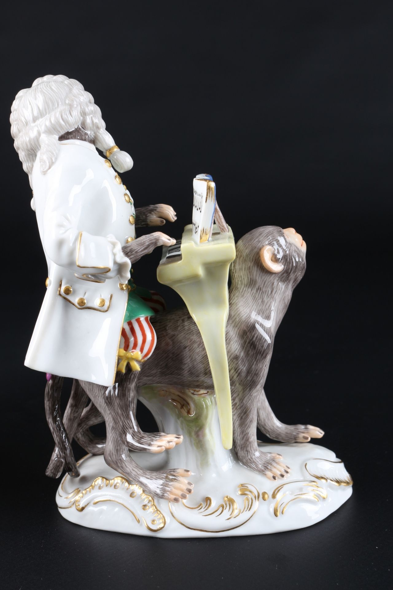 Meissen Affenkapelle Klavierspieler, piano player monkey chapel, - Image 3 of 5