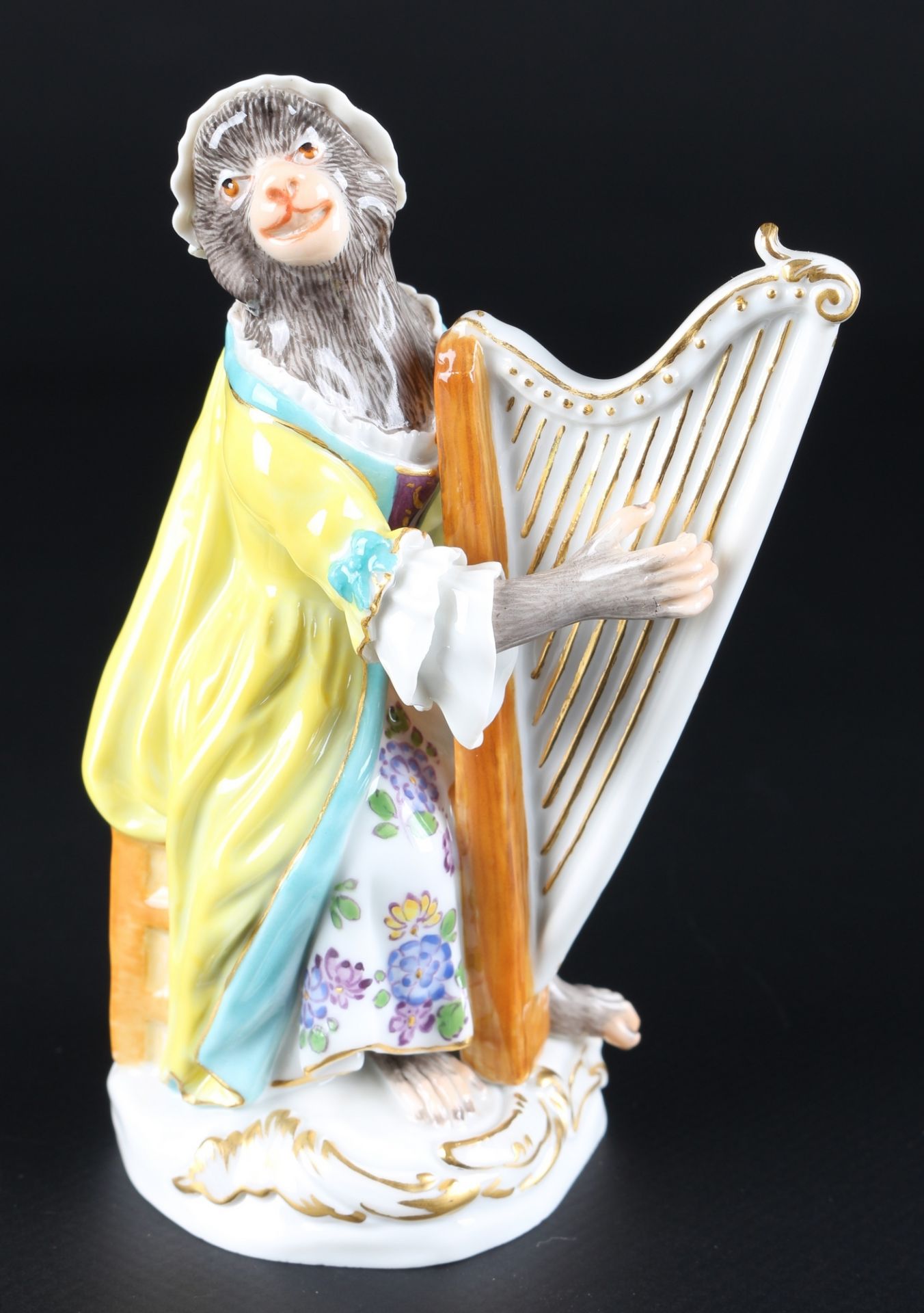 Meissen Affenkapelle Harfenistin, harpist monkey chapel,