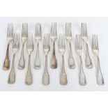 Christofle Cardeilhac Joubert 925 Silber 12 Tafelgabeln, french sterling silver table forks,