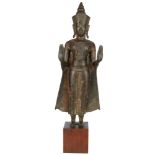 Thailand Bronze Buddha Abhaya Mudra, bronze buddhism sculpture,