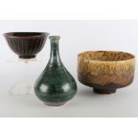 3 Studiokeramiken - Schalen und Vase, artists pottery ceramic,