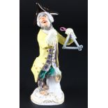 Meissen Affenkapelle Triangelspieler, triangle player monkey chapel,