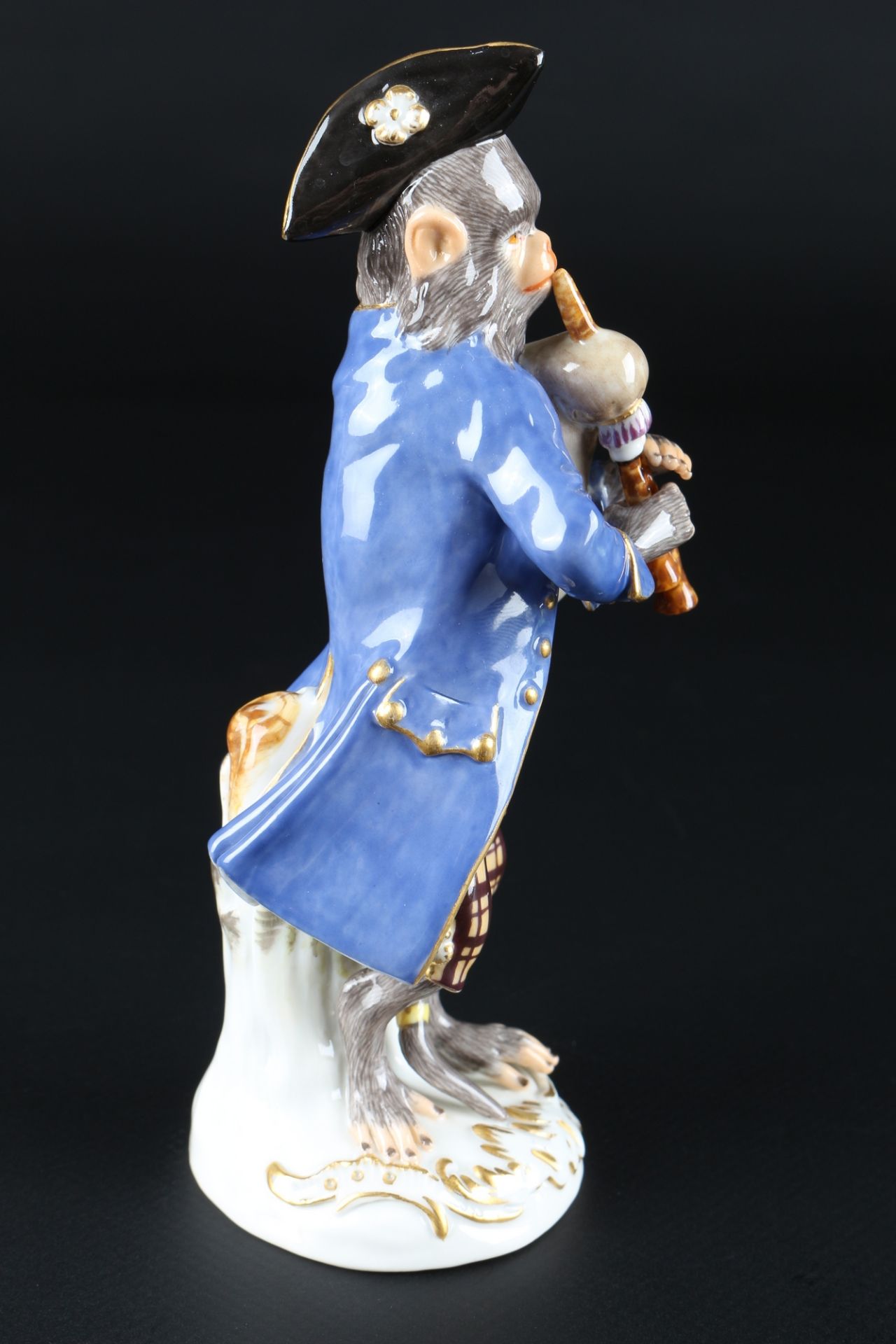 Meissen Affenkapelle Dudelsackpfeifer, bagpiper monkey chapel, - Image 4 of 5