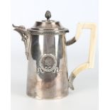 950 Silber Kaffeekanne Frankreich, french silver coffeepot with austria-hungary import mark,