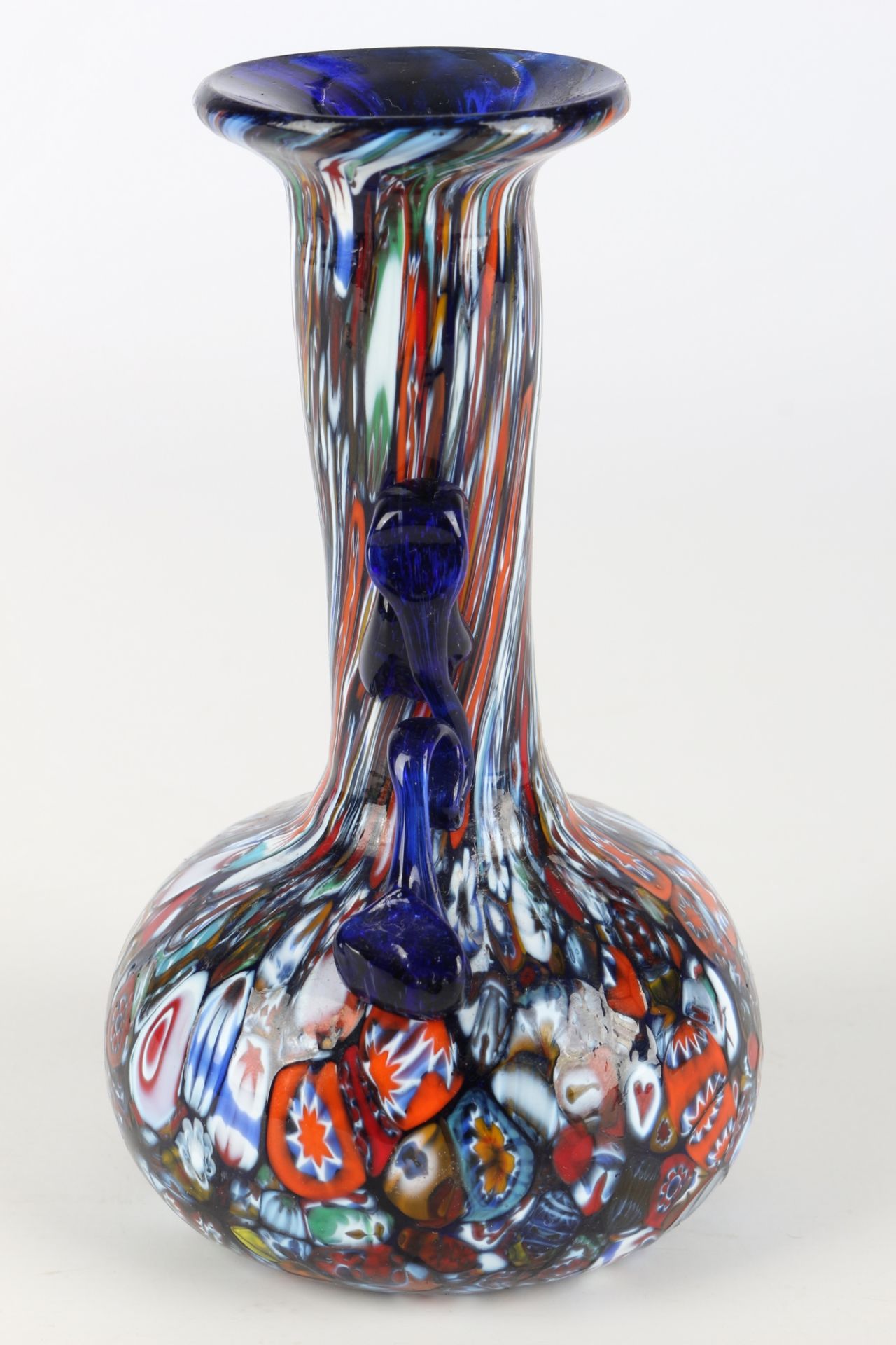 Murano Fratelli Toso Millefiori Vase, italian glass vase, - Image 2 of 4