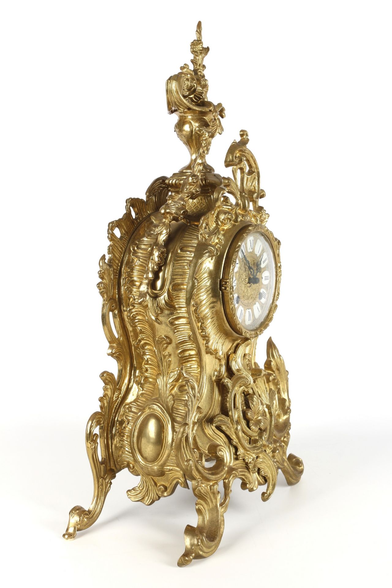 Bronze Tischuhr im Barockstil, mantel clock, - Image 2 of 4