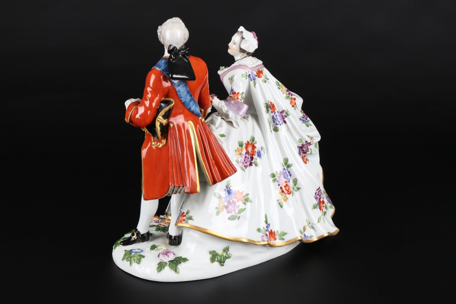 Meissen Figuren Der polnische Handkuss, group of figures the polish kiss, - Image 3 of 7