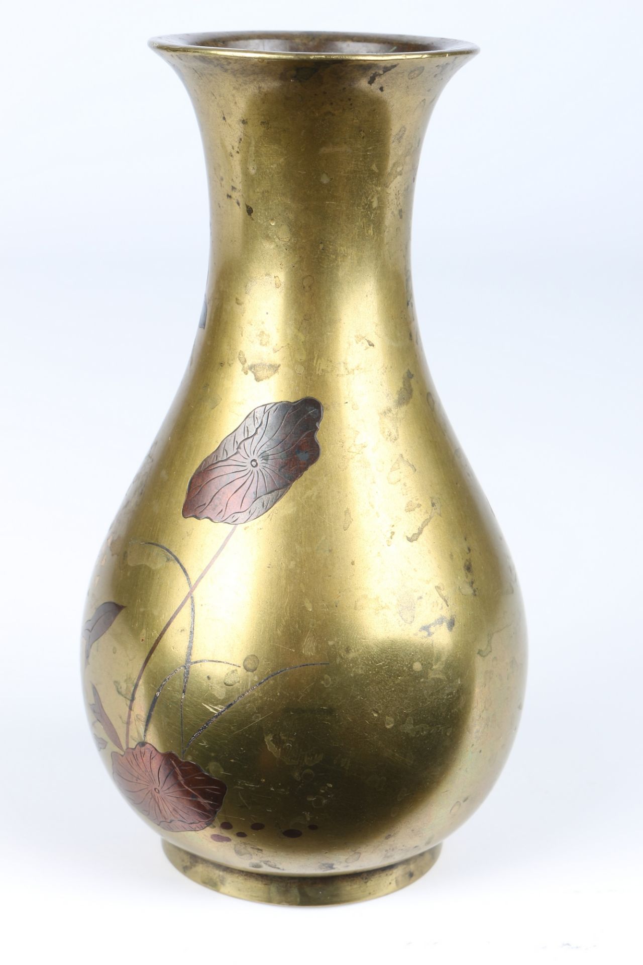 Japan Bronze Vase mit Lotusdekor Meiji-Period (1868 - 1912), japanese bronze vase, - Image 2 of 5