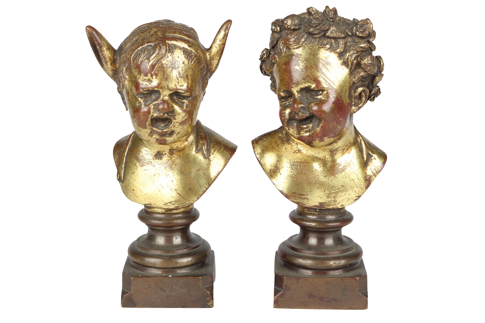 2 Bronzen - Büsten um 1900, busts,