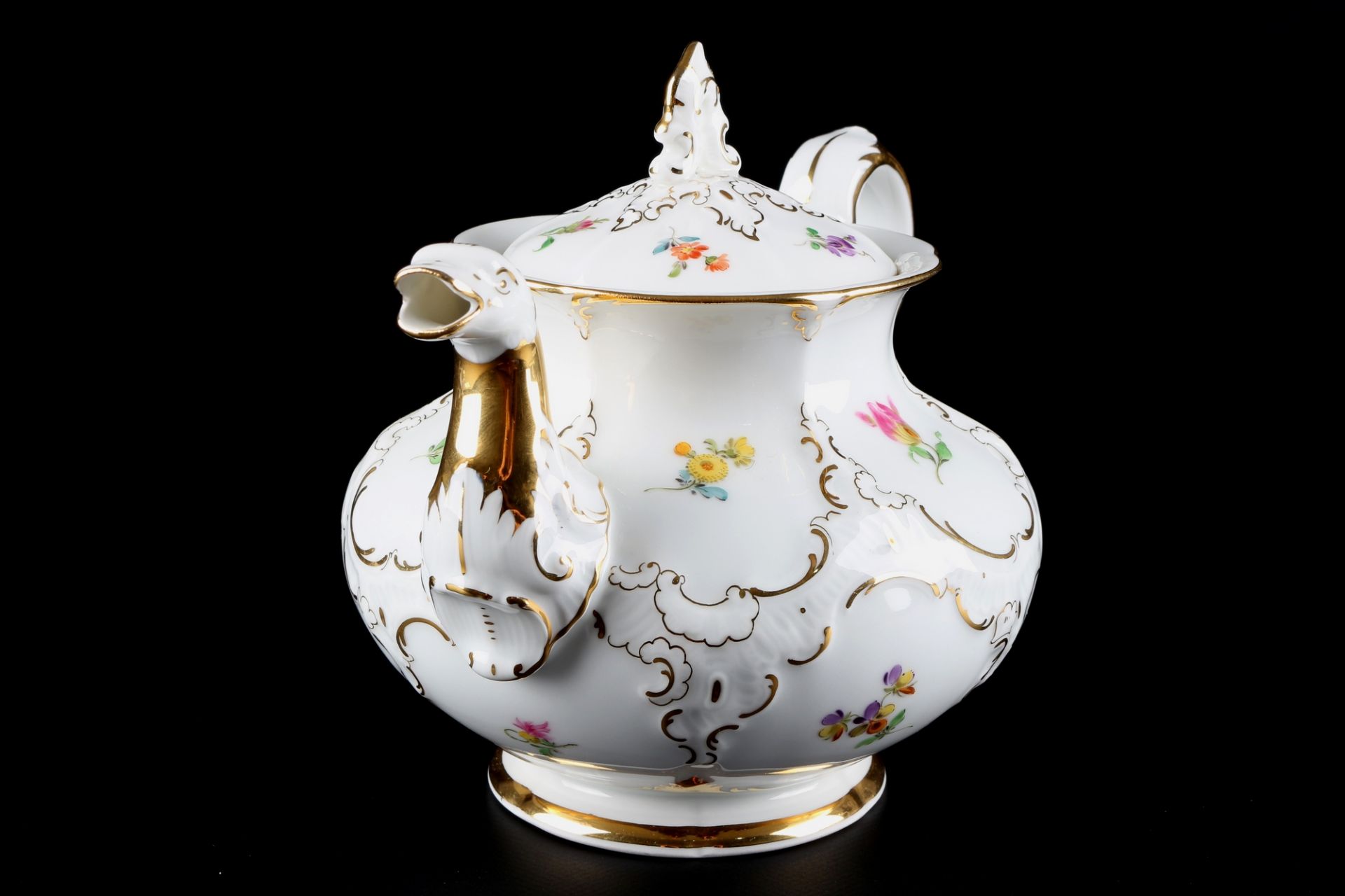 Meissen B-Form Streublümchen große Teekanne, tea pot, - Image 2 of 5