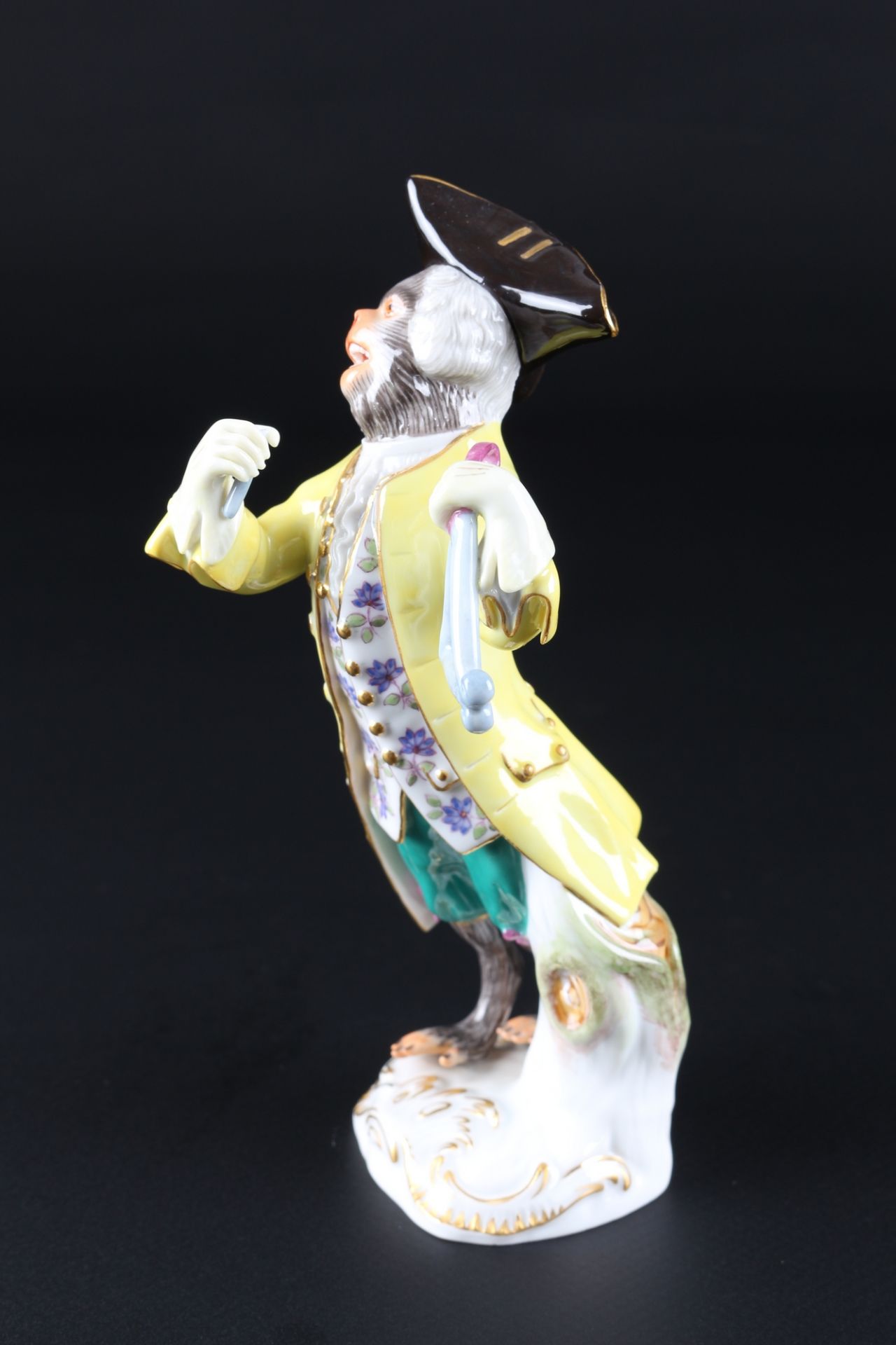 Meissen Affenkapelle Triangelspieler, triangle player monkey chapel, - Image 2 of 6