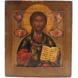 Russland 19. Jahrhundert Ikone Jesu Christus Pantokrator, russian Icon 19th century,