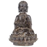 China 17. Jahrhundert Bronze Buddha Shakyamuni, chinese bronze sculpture 17th century,,