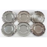 800 Silber 6 große Platzteller Chippendale, Wilkens, silver plates,