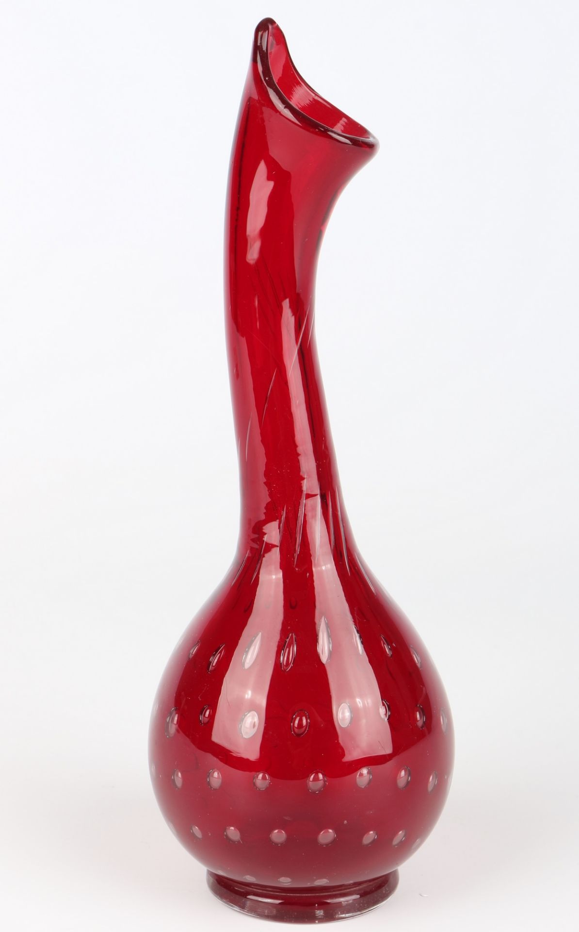 Venini Murano bauchige Vase, stem vase,