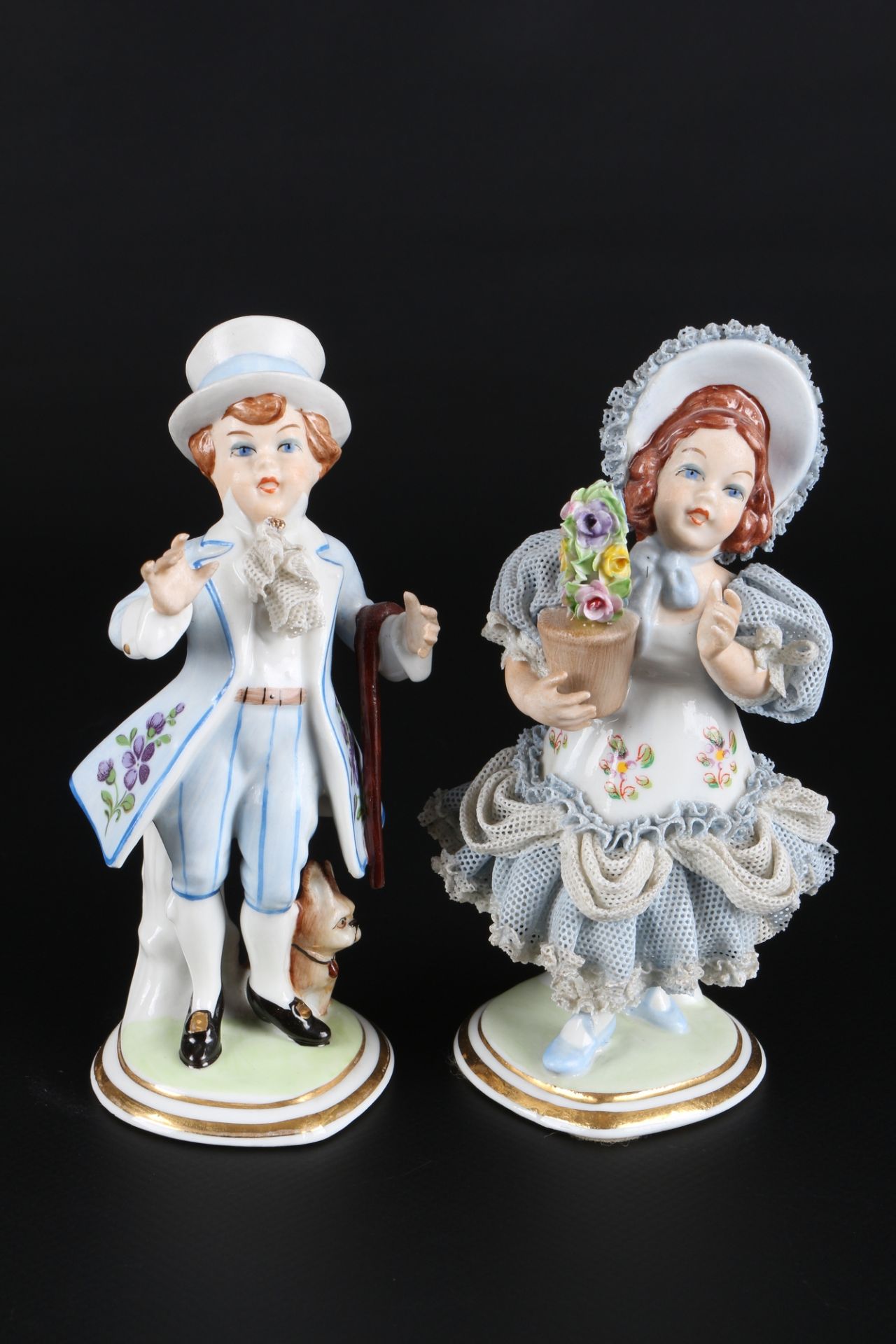 Dresdener Porzellan 7 Figuren, decorative porcelain figures, - Bild 5 aus 6