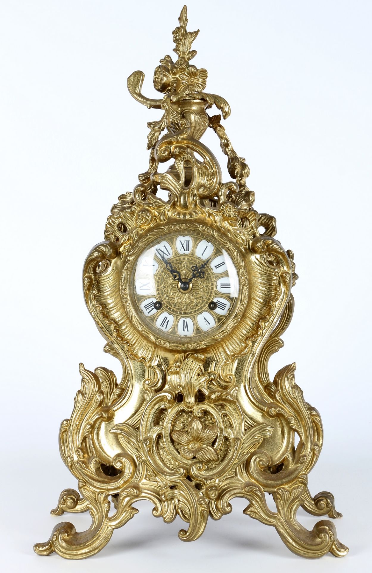 Bronze Tischuhr im Barockstil, mantel clock,