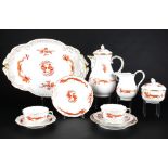 Meissen Roter Hofdrache Dejeuner 1. Wahl, coffee tea set,