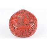 China Rotlack Deckeldose, chinese red laquer box,