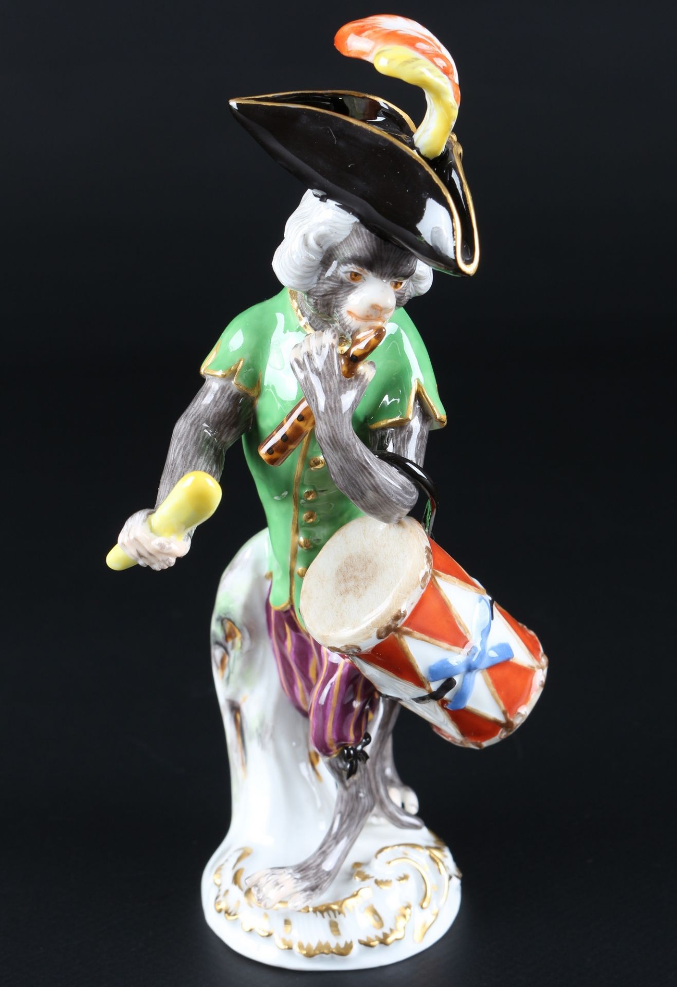 Meissen Affenkapelle Trommler, drummer monkey chapel,