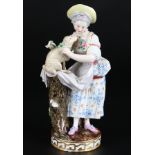 Meissen Mädchen mit Lamm, girl with lamp,