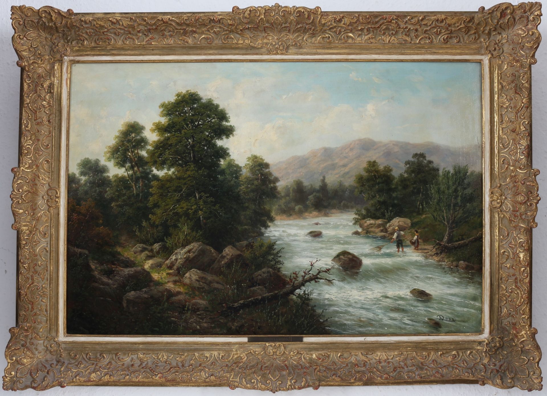 Alexandre Auguste Rose (XIX) Gebirgsstrom nahe Luzern, torrent near Luzern, - Bild 2 aus 4