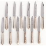 Christofle Cardeilhac Joubert 925 Silber 12 Obstmesser, french sterling silver fruit knifes,