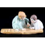 Meissen Hentschelkind Zwei Kinder mit Sandformen 1.Wahl, children with sand molds,