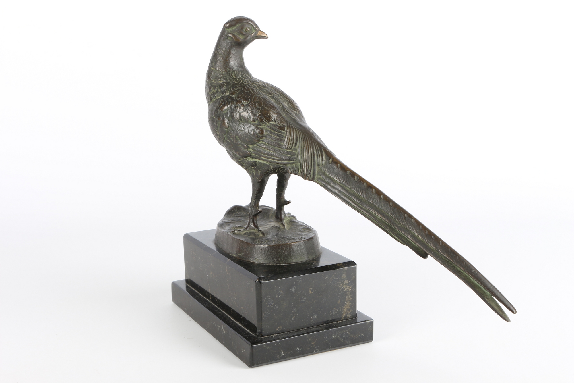 Otto Poertzel (1876-1963) Bronze Fasan, bronze pheasant, - Image 4 of 5
