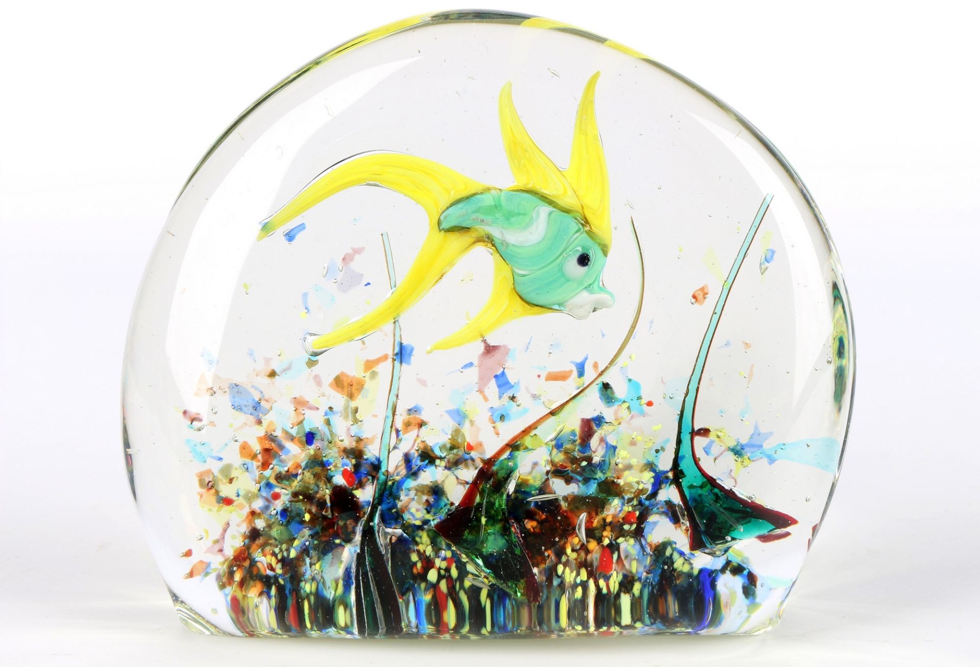 Murano Aquarium Fisch Briefbeschwerer, italian glass paperweight,