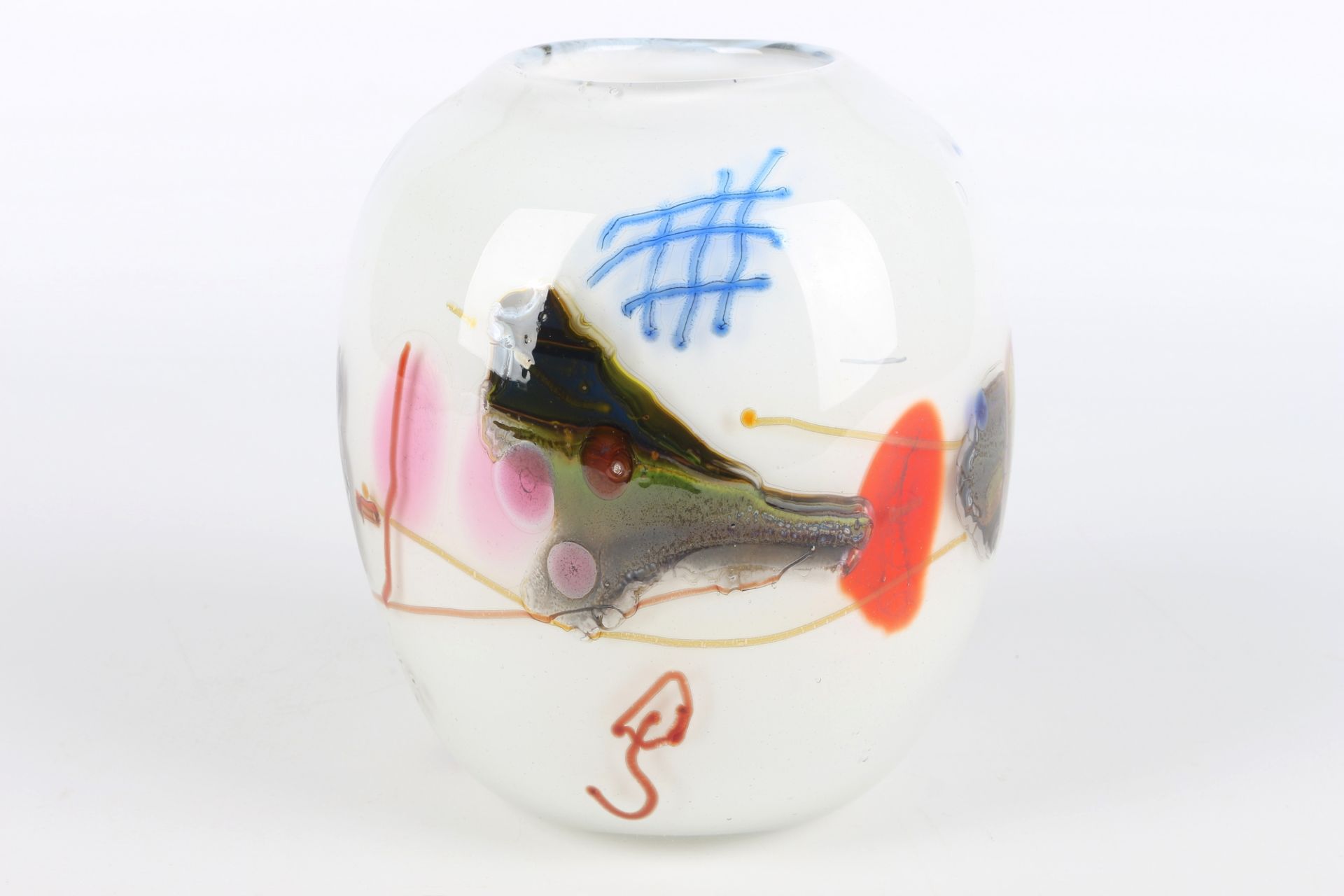 Helmut Werner Hundstorfer (*1947) Glasvase, artists glass vase, - Image 2 of 5