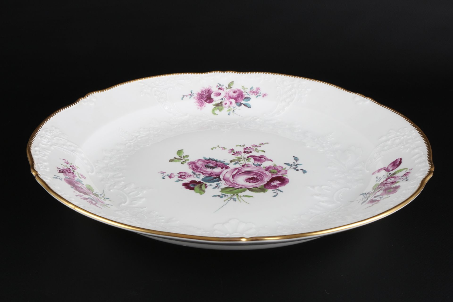 Meissen Blumenbukett alte Manier große Prunkschale, large decorative bowl, - Image 2 of 3