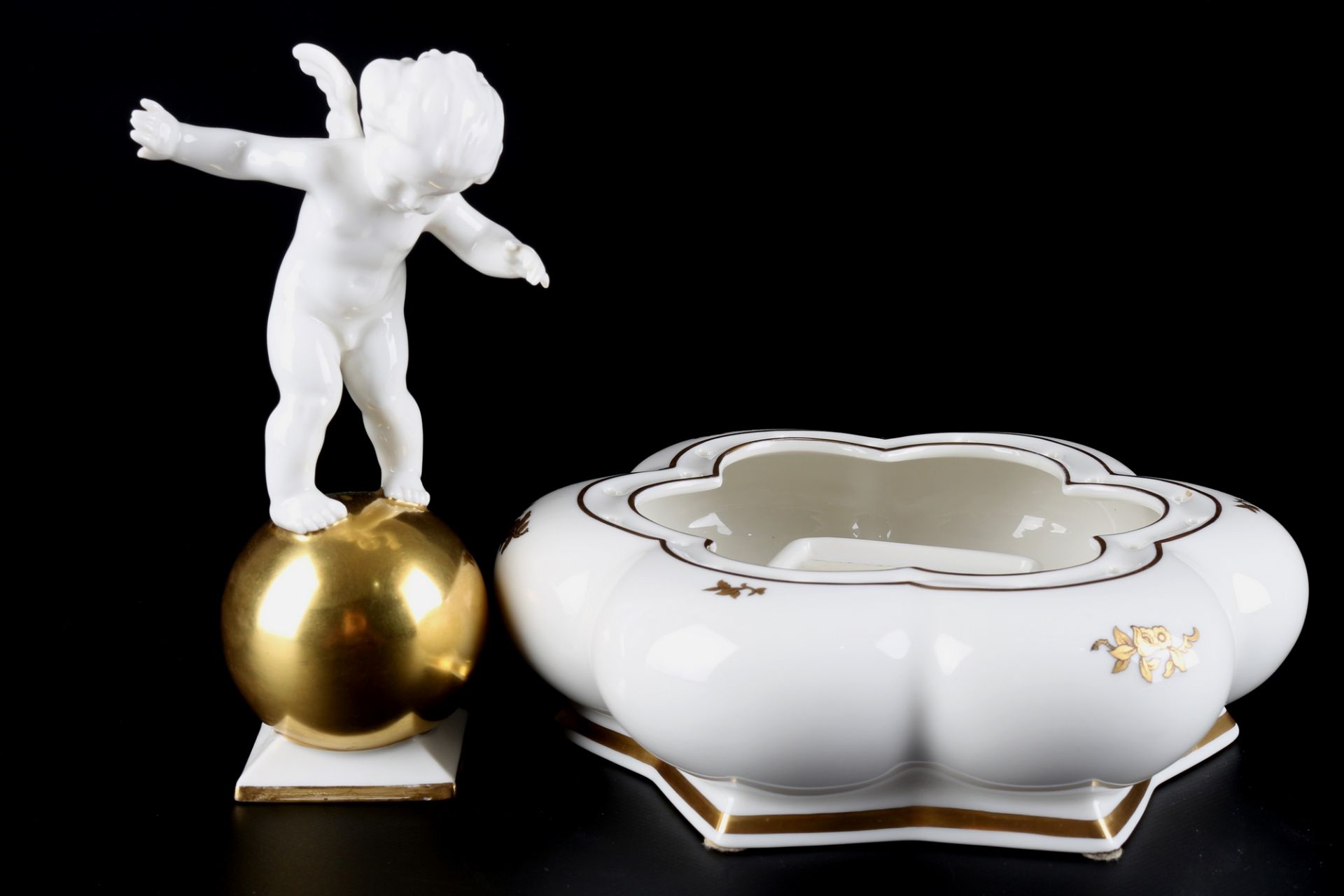 Hutschenreuther Puttenschale, cherub bowl, - Image 4 of 5