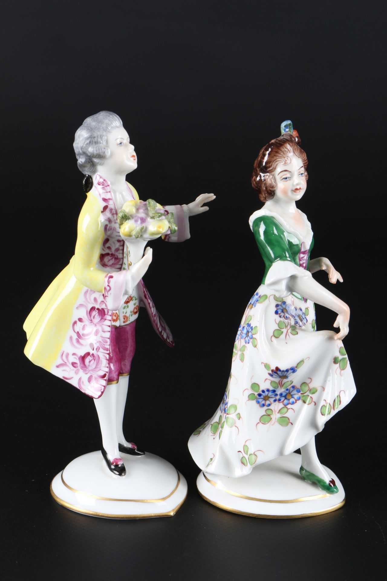 Aelteste Volkstedt junger Kavalier und galantes Fräulein, porcelain figures, - Image 4 of 5