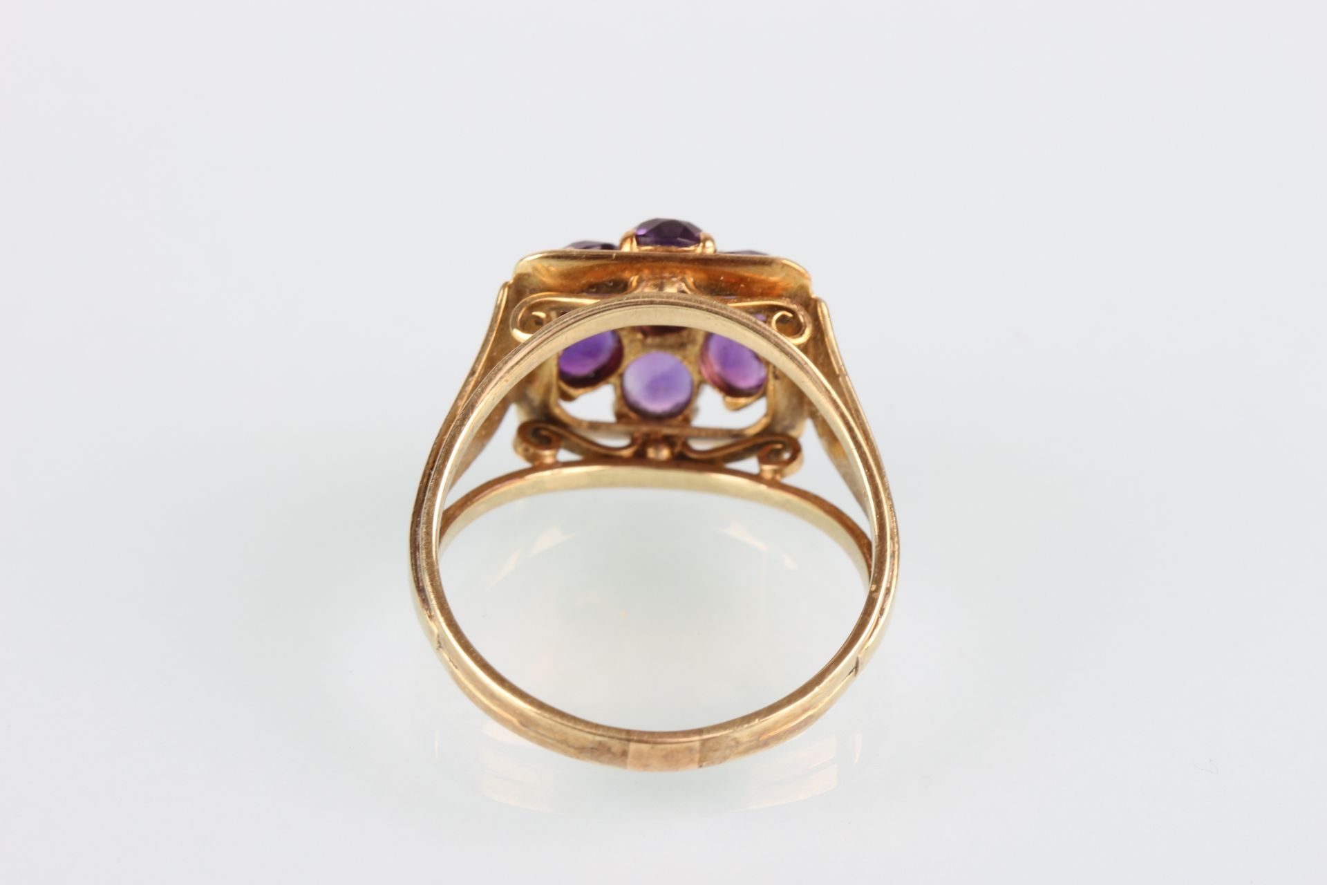 585 Goldring mit Amethysten, 14K gold Amethysts ring, - Image 4 of 5