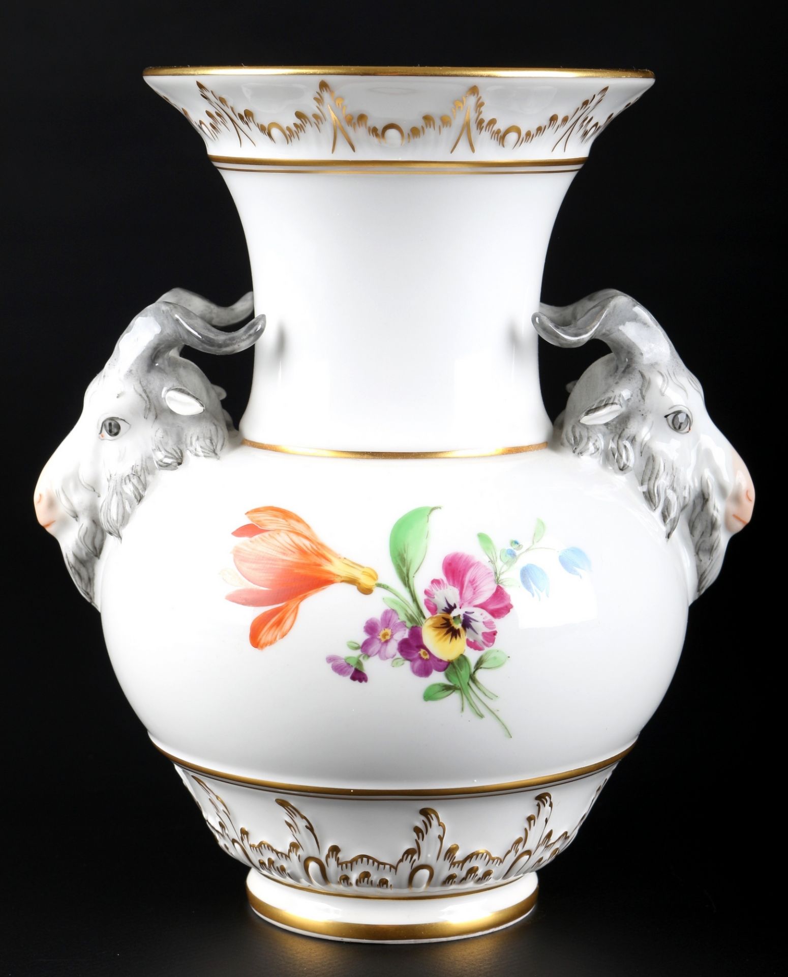 KPM Berlin Widderkopfvase, ram head vase,