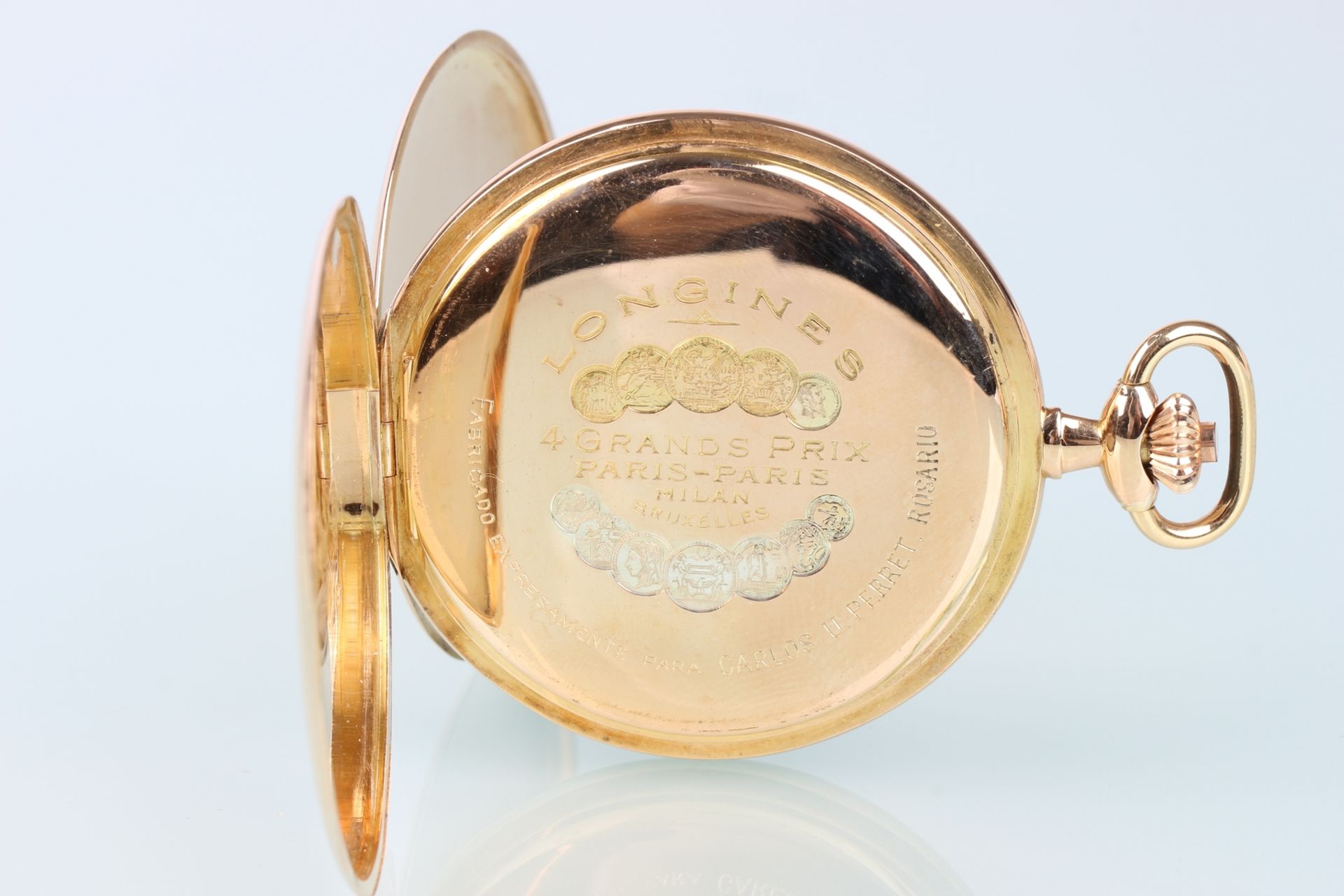 Longines 750 Gold Taschenuhr ca. 1900-1905, 18K pocket watch - Image 6 of 7