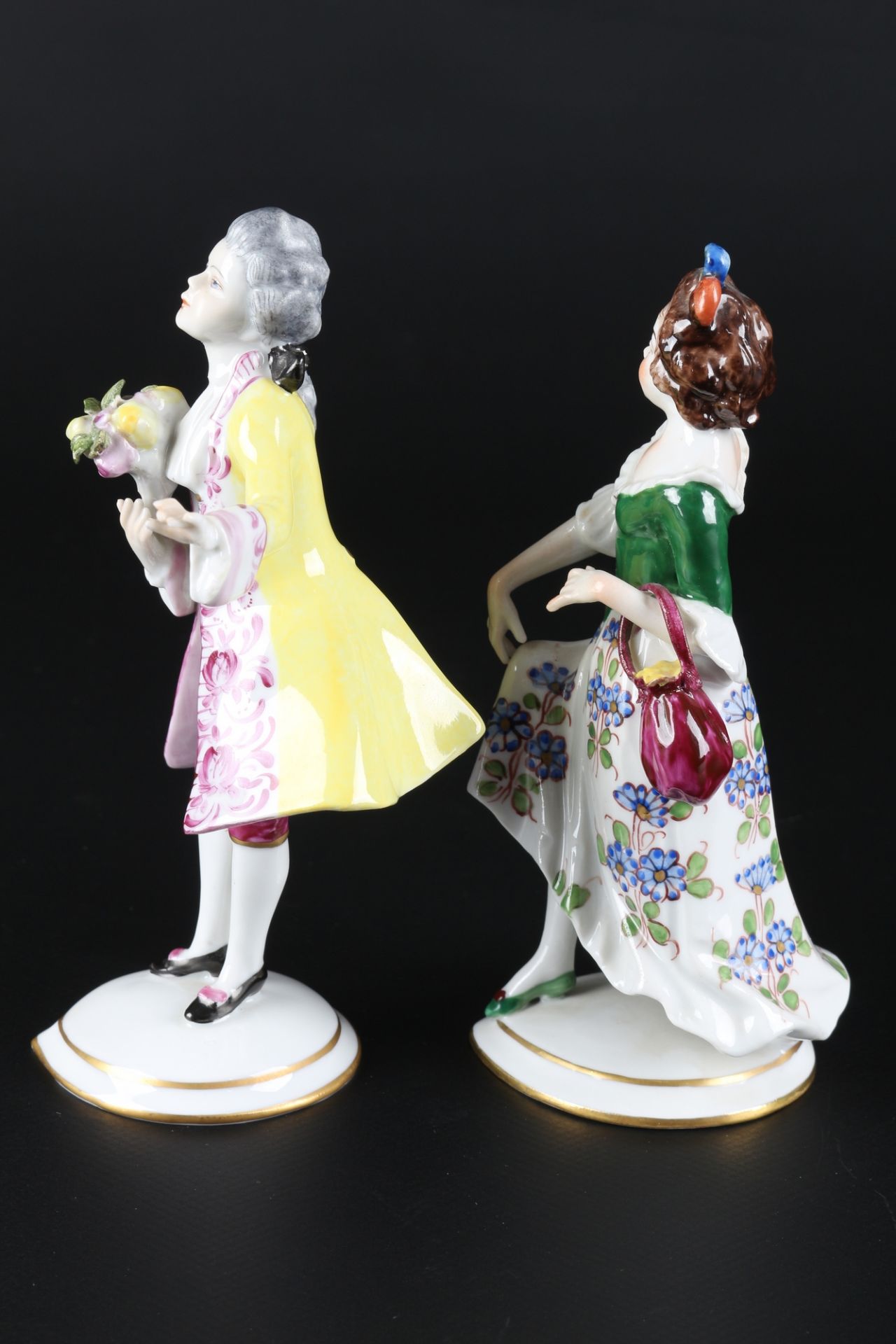 Aelteste Volkstedt junger Kavalier und galantes Fräulein, porcelain figures, - Image 2 of 5