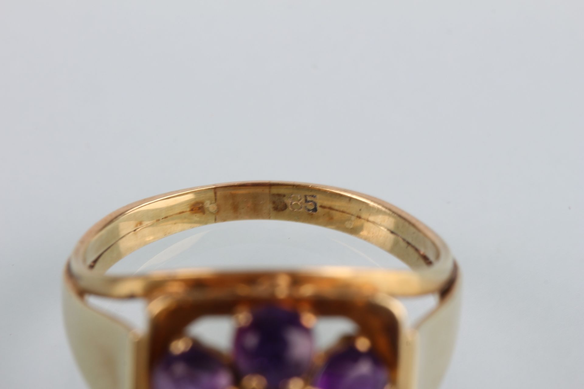 585 Goldring mit Amethysten, 14K gold Amethysts ring, - Image 5 of 5