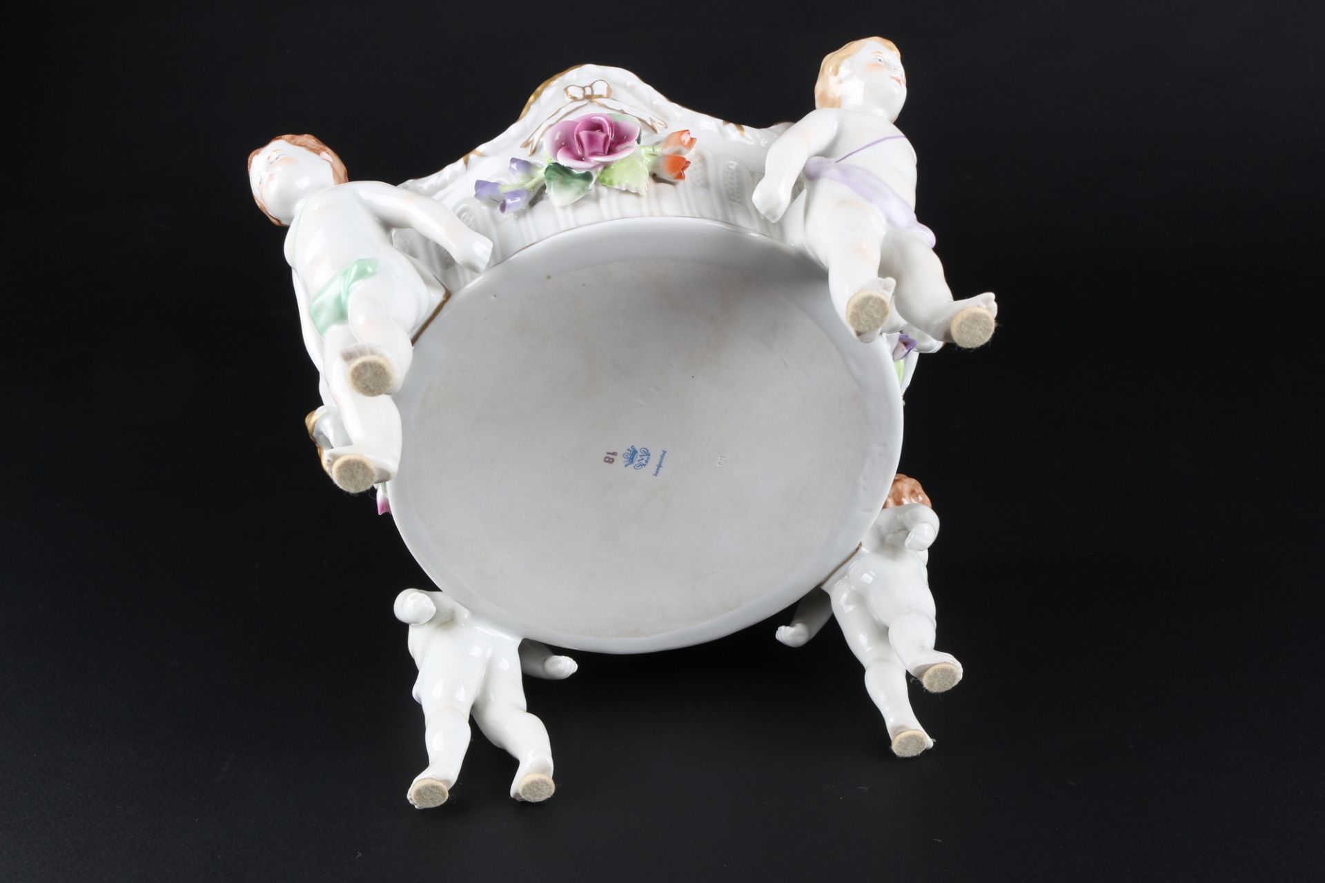 PMP Plaue Puttenschale, cherub bowl, - Image 4 of 4