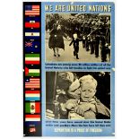 War Poster United Nations WWII Canada USA Soldier Families
