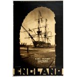 Travel Poster HMS Victory Southsea Portsmouth England